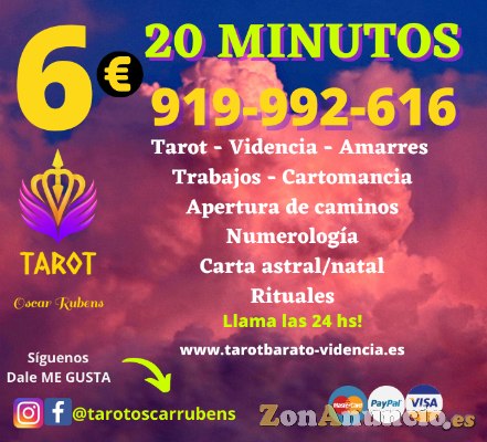 Consulta tarot, videncia y más durante 20 minutos